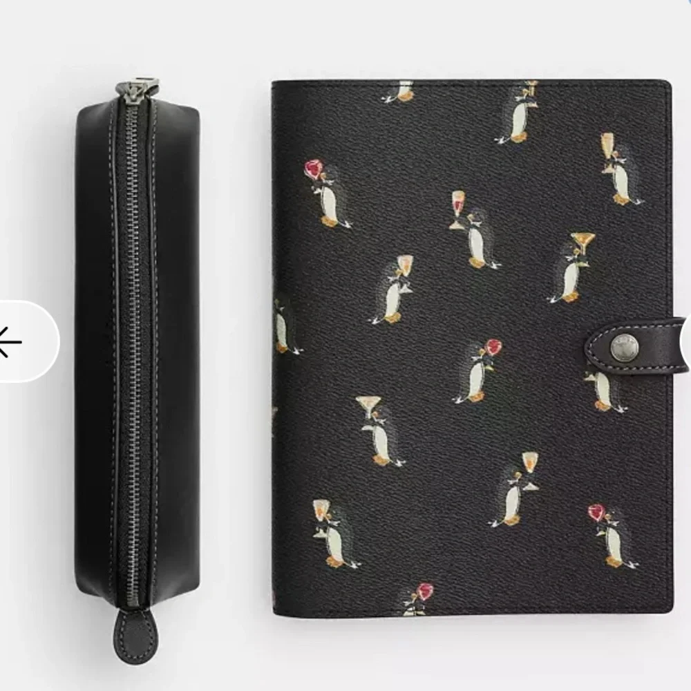 Coach Boxed  Notebook And Pencil Case Set With Penguin Print-CCP98
